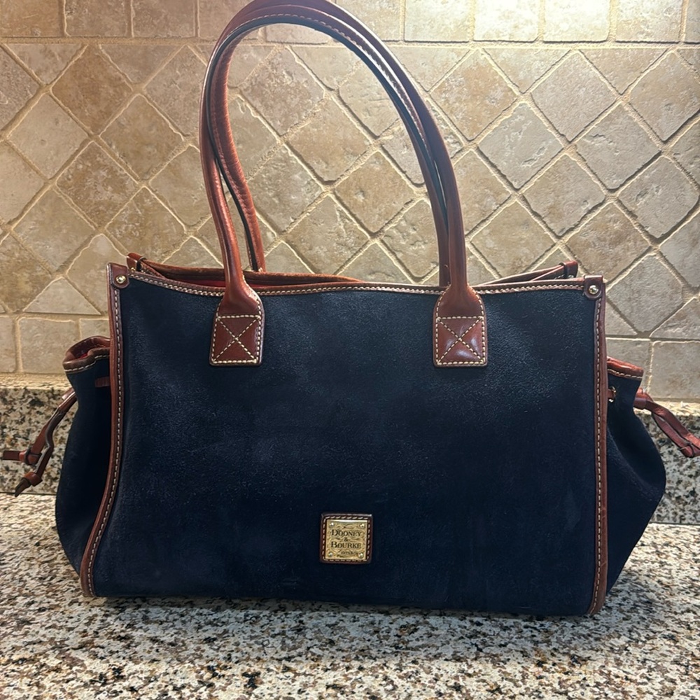 Dooney & Bourke blue suede tote
